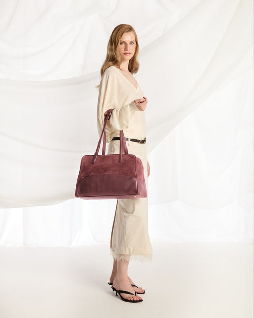 12 Hour Duffel Bag - Burgundy/Gold