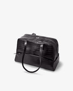 12 Hour Duffel Bag - Black Croco/Silver