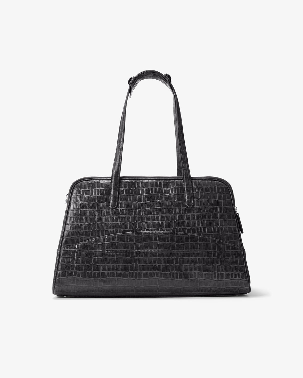 12 Hour Duffel Bag - Black Croco/Silver