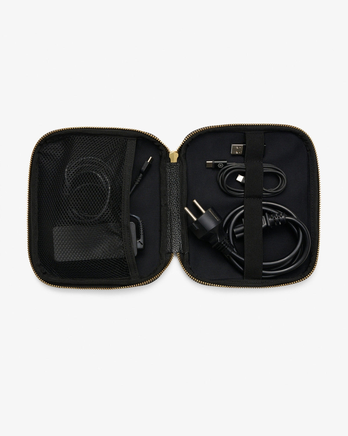 Cable Pocket - Mocha/Gold