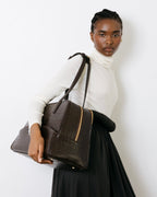 12 Hour Duffel Bag - Cacao Croco/Gold