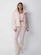 The Elara Puffer Jacket - Matte Pearl