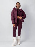 The Elara Puffer Jacket - Burgundy