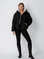 The Elara Puffer Jacket - Matte Pearl