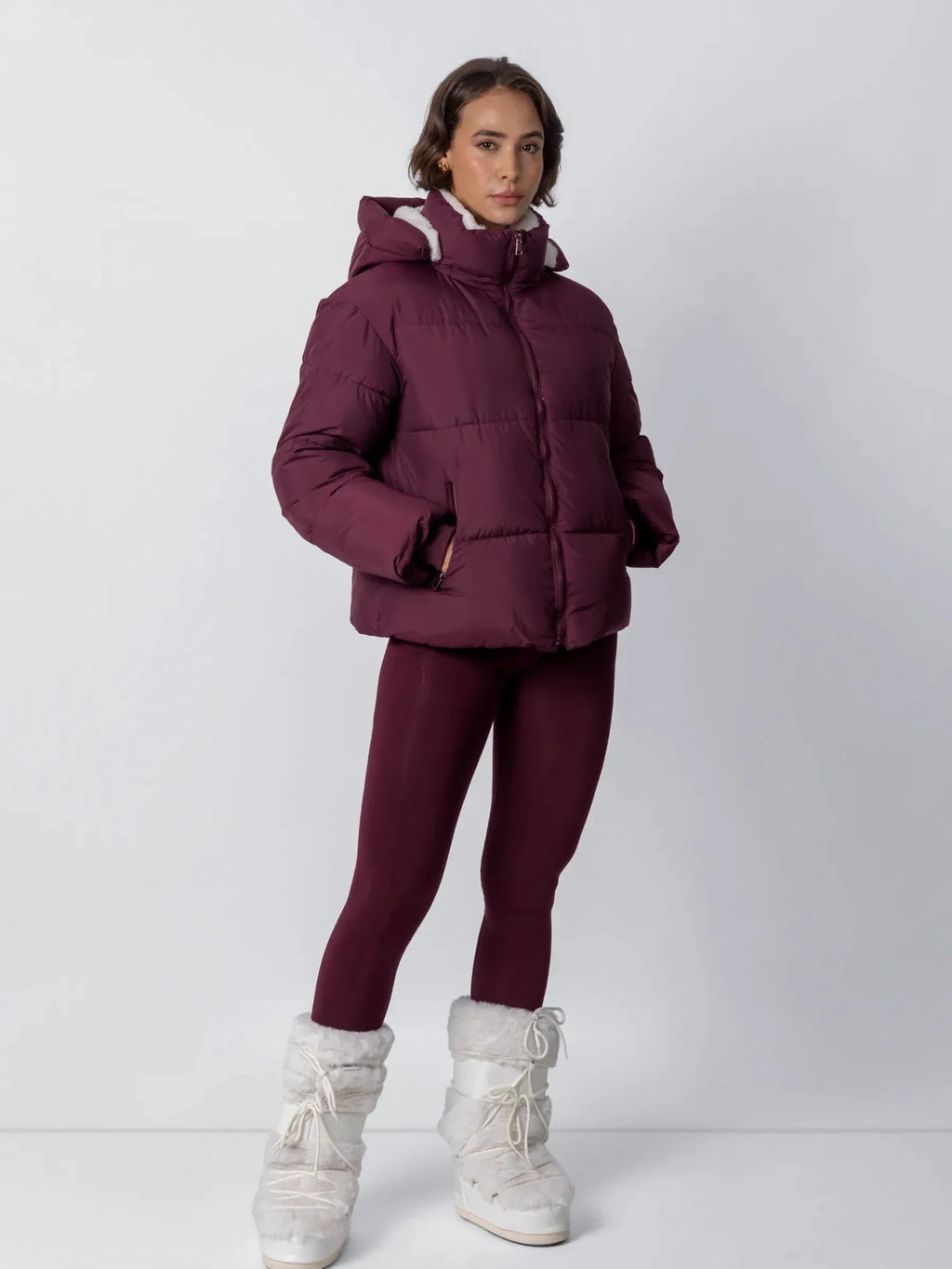 The Elara Puffer Jacket - Matte Pearl