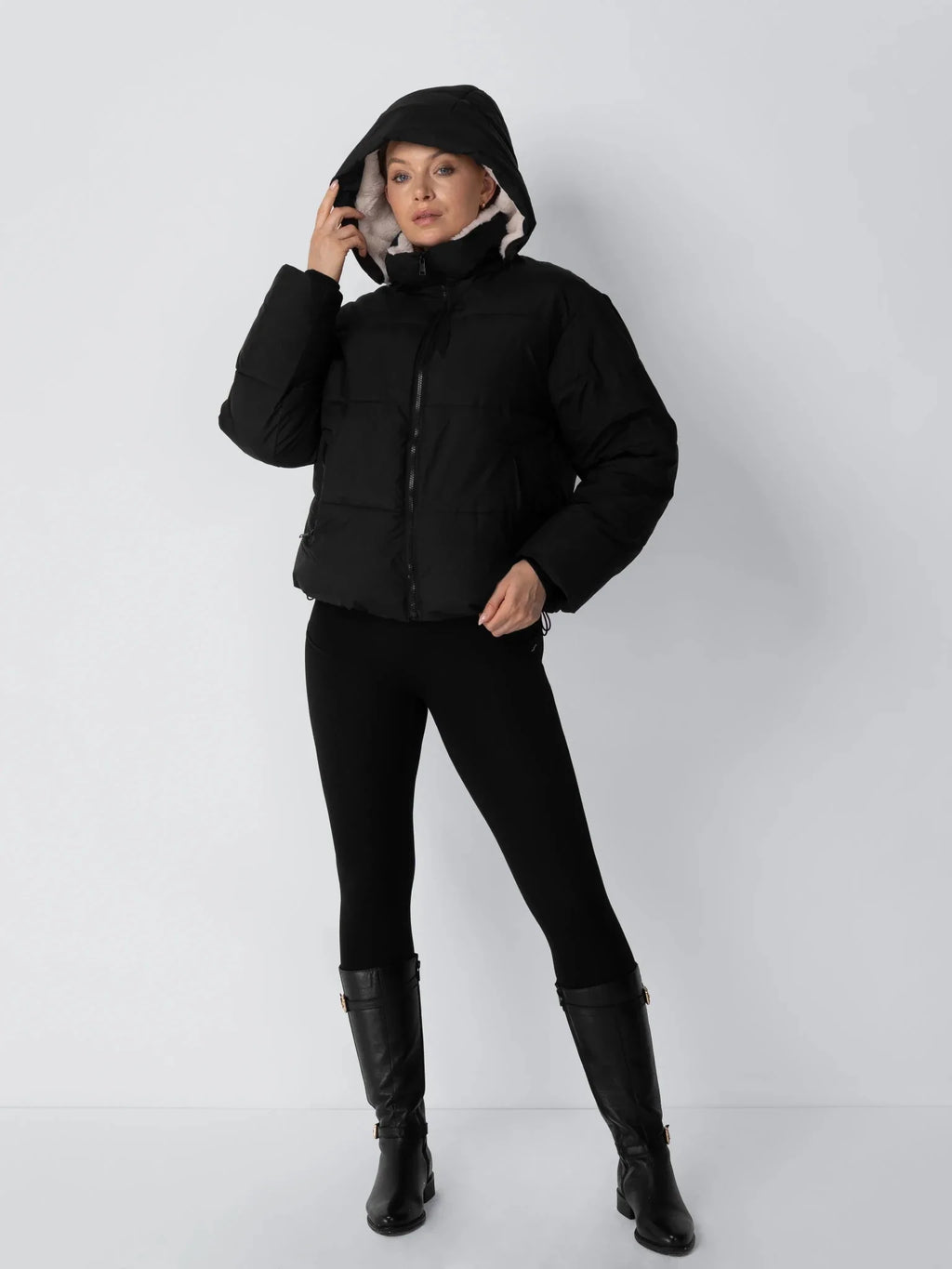 The Elara Puffer Jacket - Matte Pearl